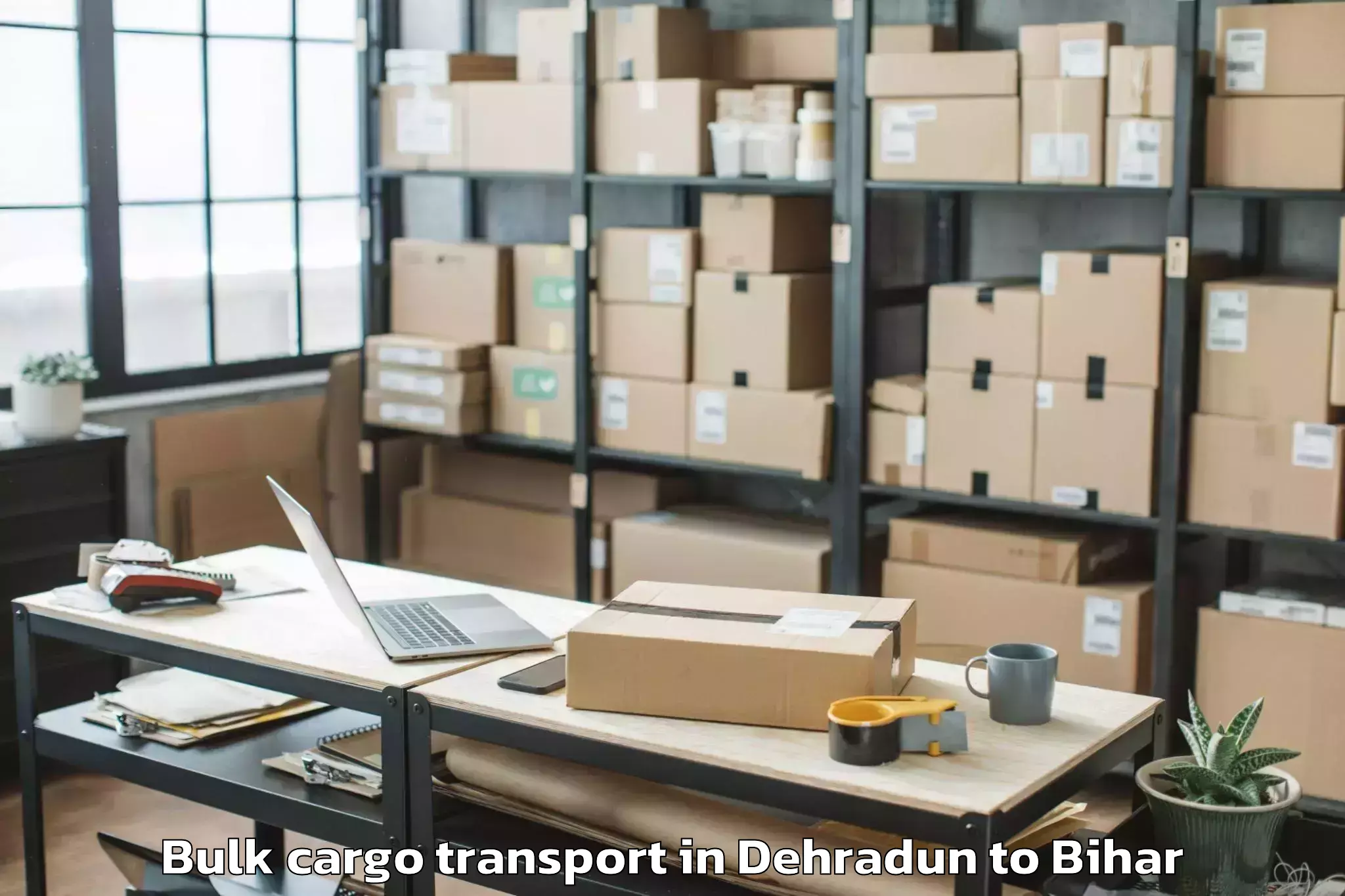 Professional Dehradun to Bagaha Bulk Cargo Transport